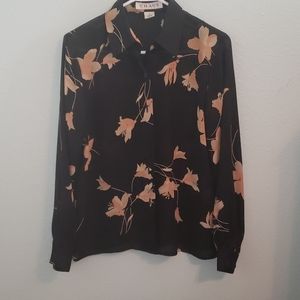 Sheer dressy floral blouse